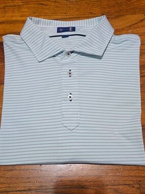STITCH Congress Stripe Golf Performance Polo Shirt- XL